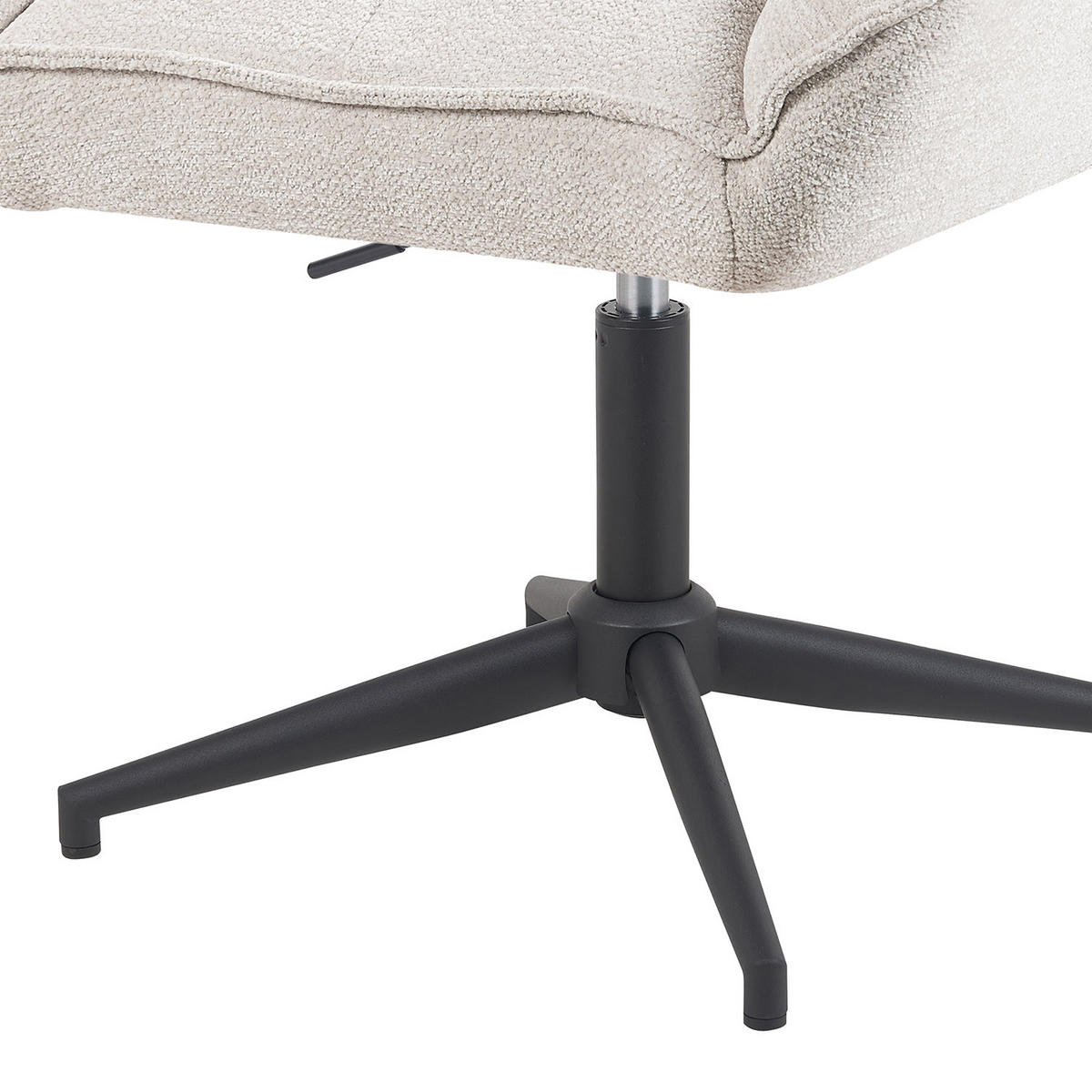BÜROSTUHL Mika-Yara - Creme/Schwarz, Textil/Metall (60/85/68cm) - DUBI Möbel