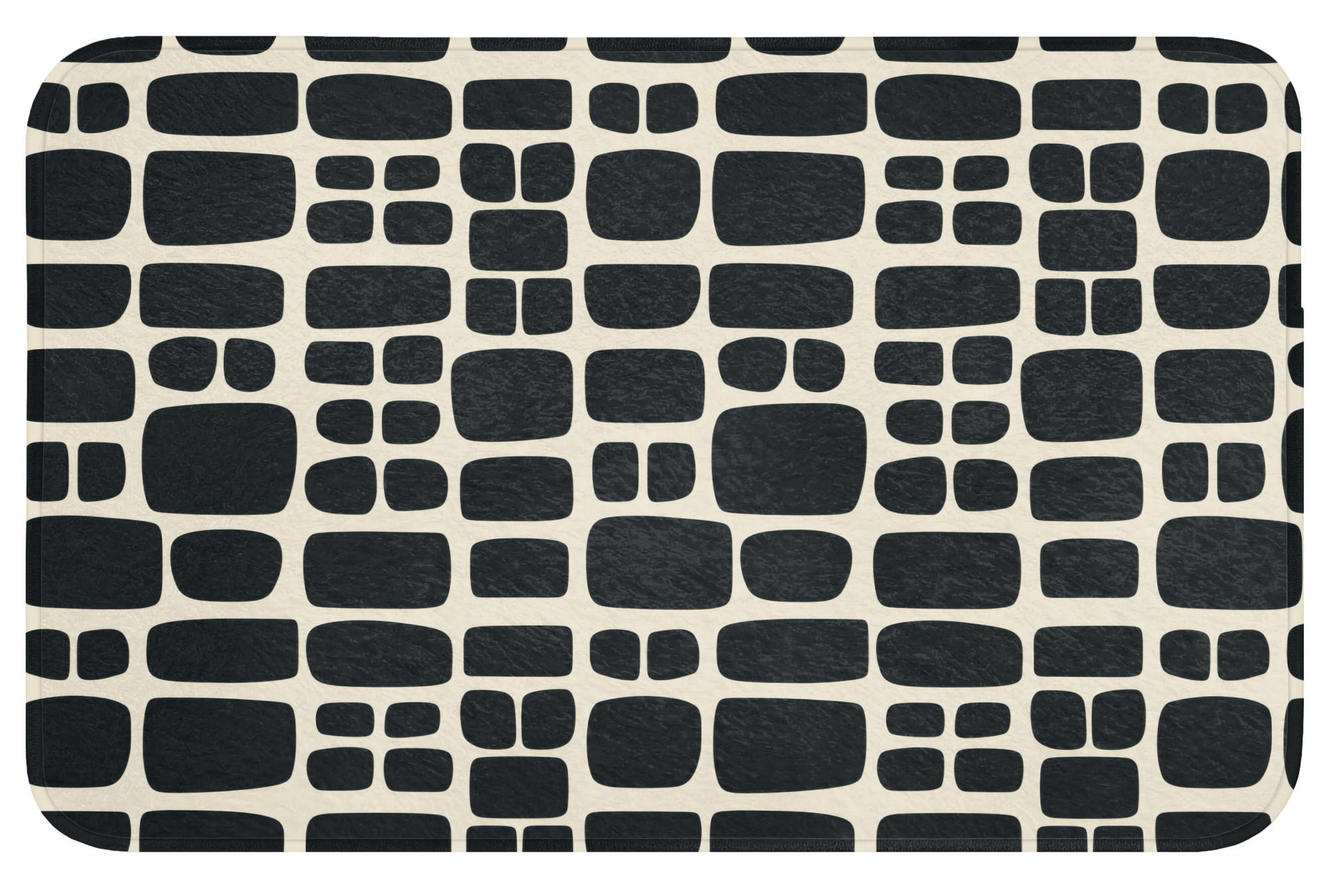 KOUPELNOVÁ PŘEDLOŽKA Moderní - organické - černé 80x50 cm - antracitová, textil/plast (80/50cm) - OnlyWow