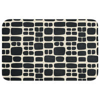 KOUPELNOVÁ PŘEDLOŽKA Moderní - organické - černé 80x50 cm - antracitová, textil/plast (80/50cm)