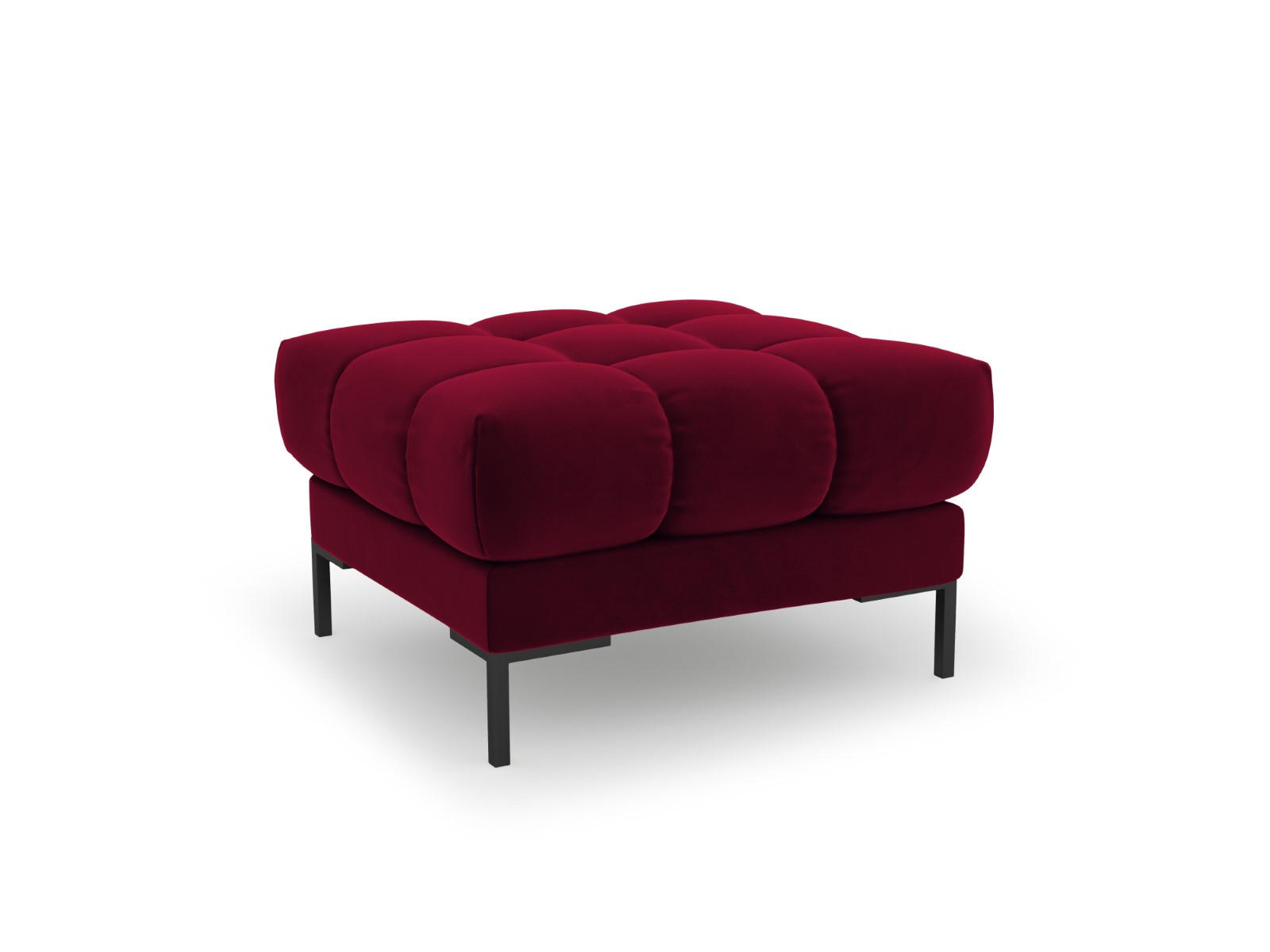 POUF Mamaia aus Samt rot - Rot, Textil (60/41/60cm) - Micadoni