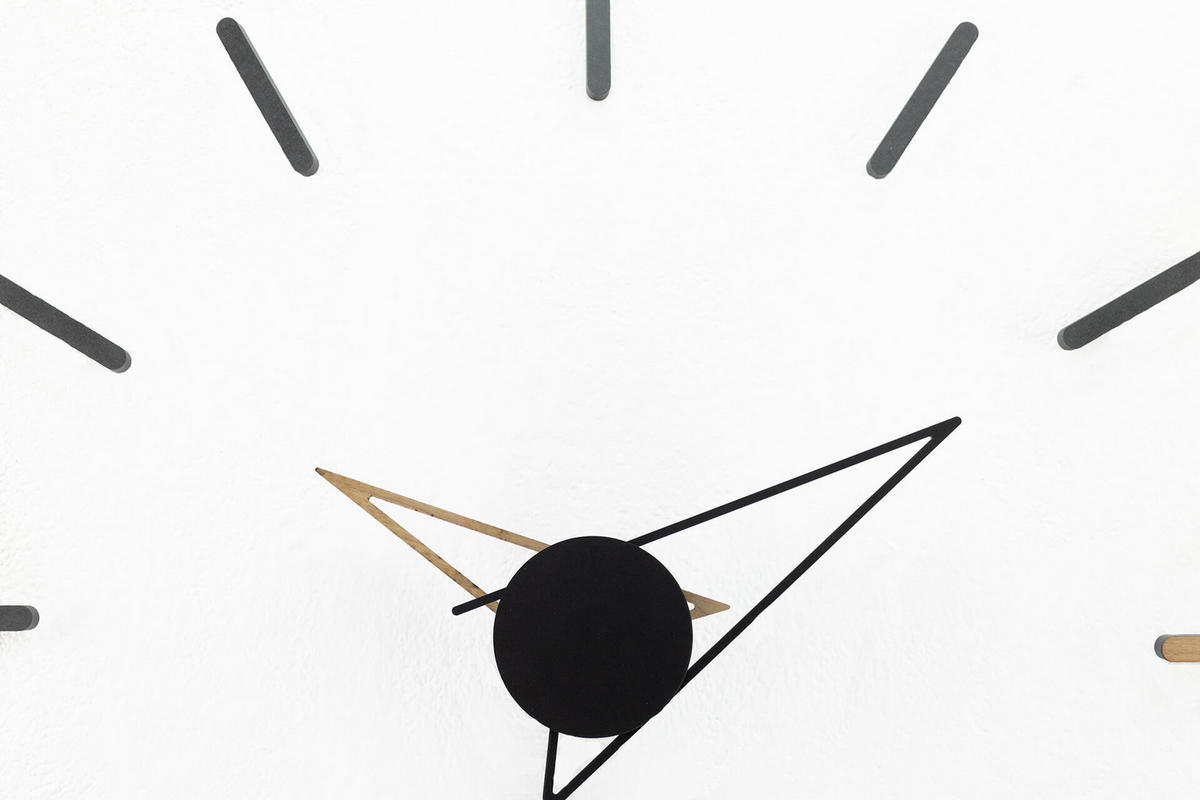 WANDUHR Design Schwarz 80/80 cm - Schwarz, Holzwerkstoff (0.8/80/1cm) - ONZENO