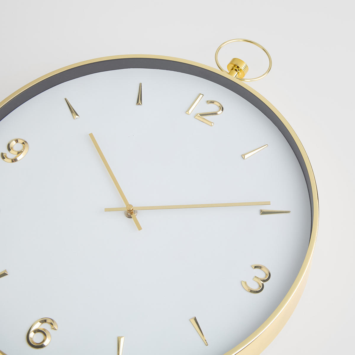 WANDUHR Tumis 40x40cm, weiß - Weiß, Metall (40/6/40cm) - home&you