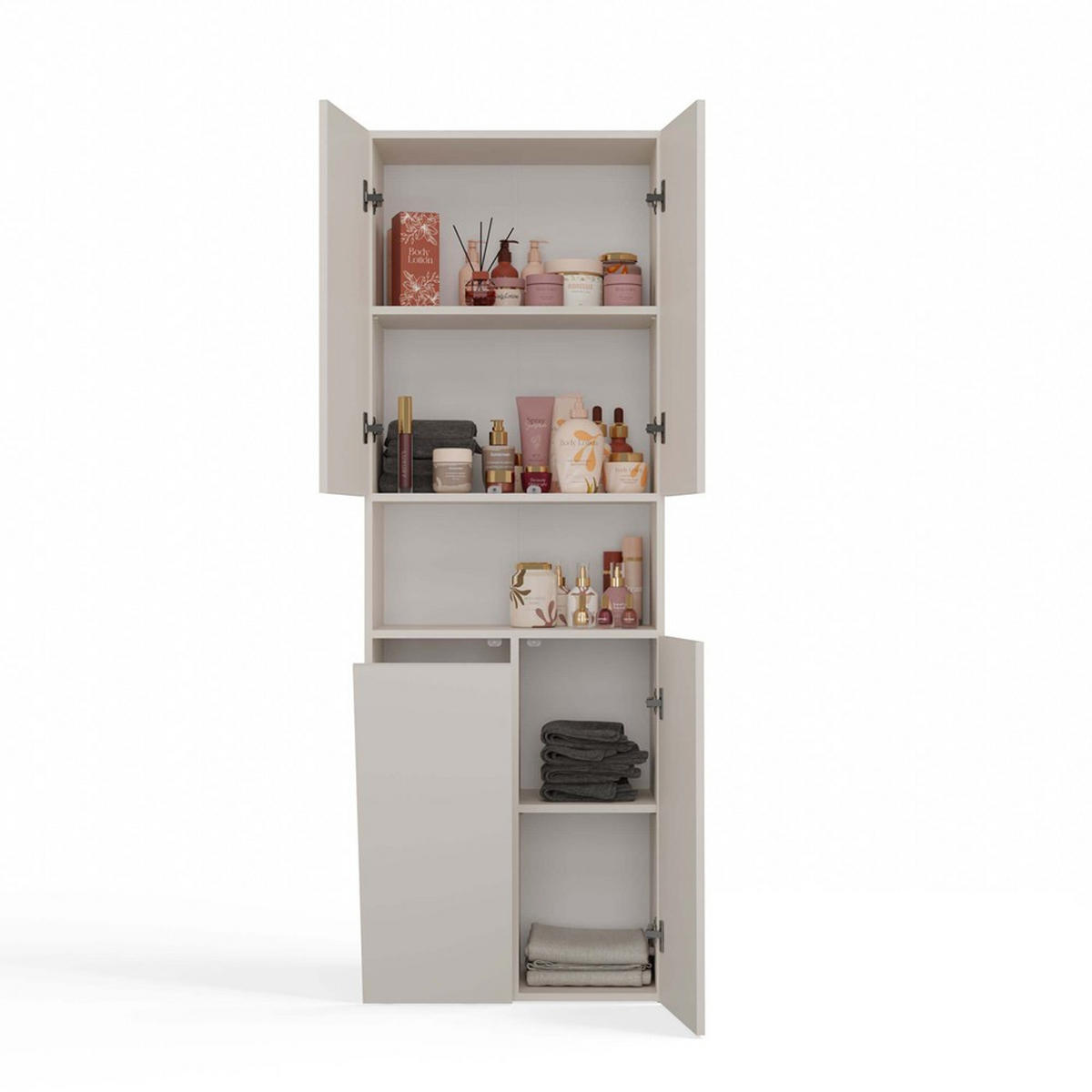 KOUZELNÍ SKŘÍŇKA Kašmír 60/174/30 - kašmírová, kompozitní dřevo (60/174/30cm) - RAUMHIRSCH FURNITURE