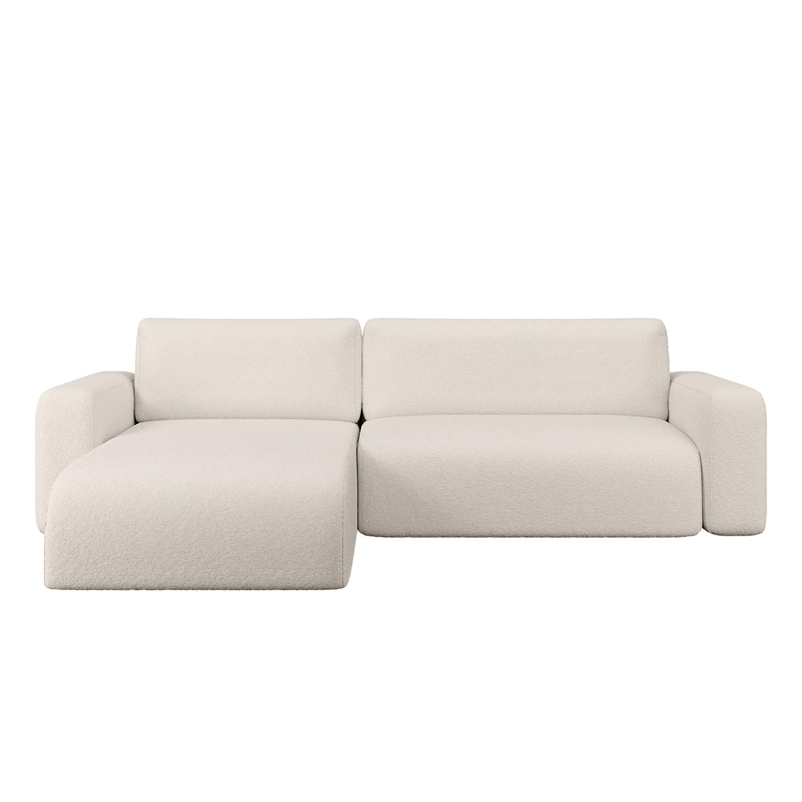 ECKSOFA TALW L mit Schlaffunktion, Weiß - Weiß, Textil (294/185cm) - Fedve