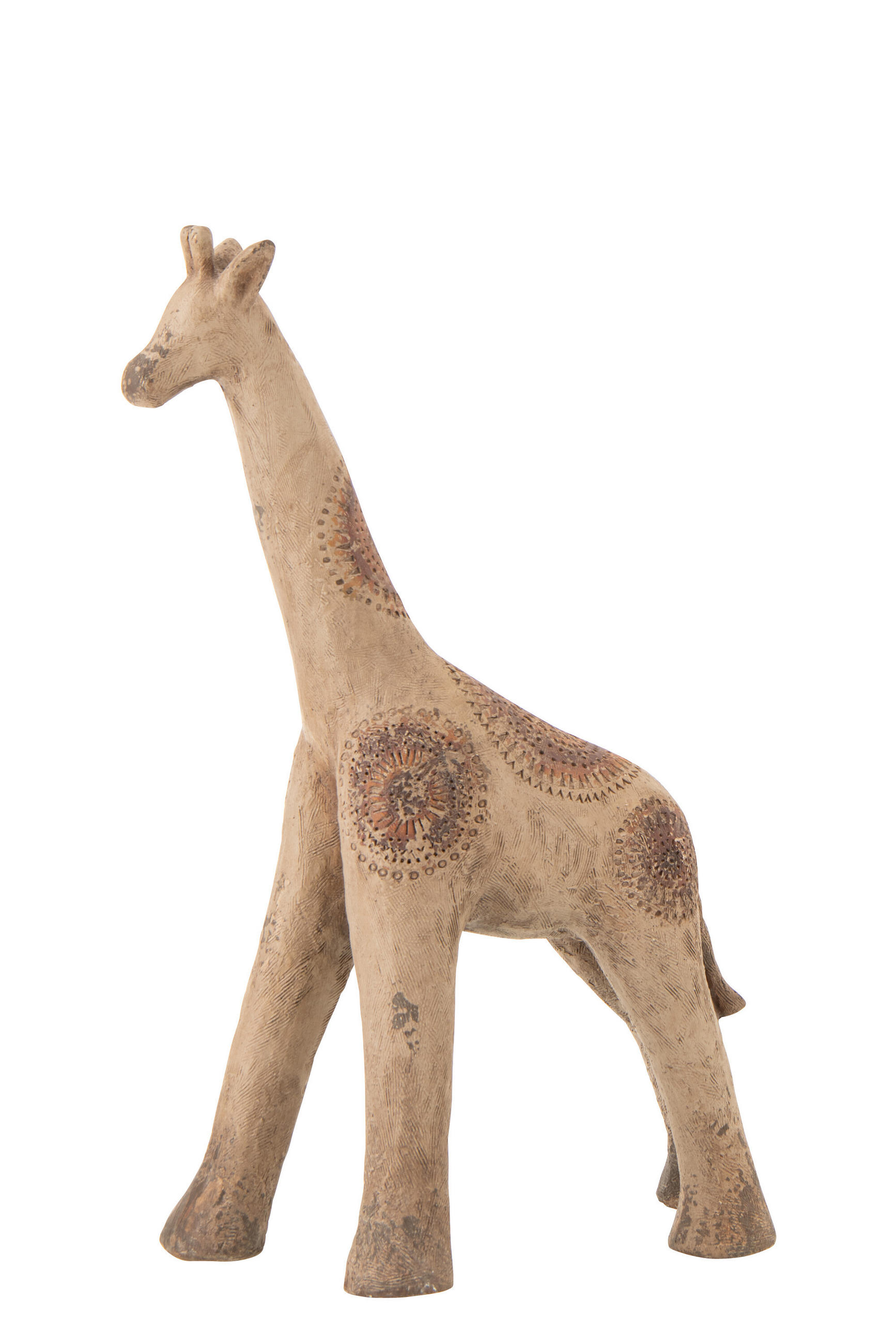 DEKOOBJEKT GIRAFFE ANTIK AUßEN - Multicolor, Glas/Naturmaterialien (23/90/60cm) - J-Line