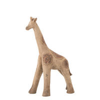 DEKOOBJEKT GIRAFFE ANTIK AUßEN - Multicolor, Glas/Naturmaterialien (23/90/60cm) - J-Line