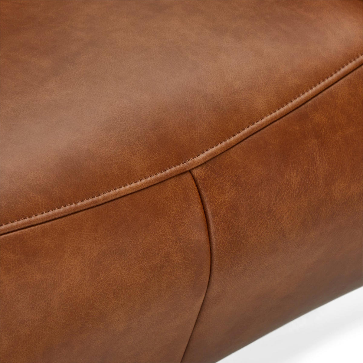 RELAXSESSEL Echtleder Cognac Braun - Schwarz/Braun, Leder/Metall (90/114/79cm) - Furnhouse