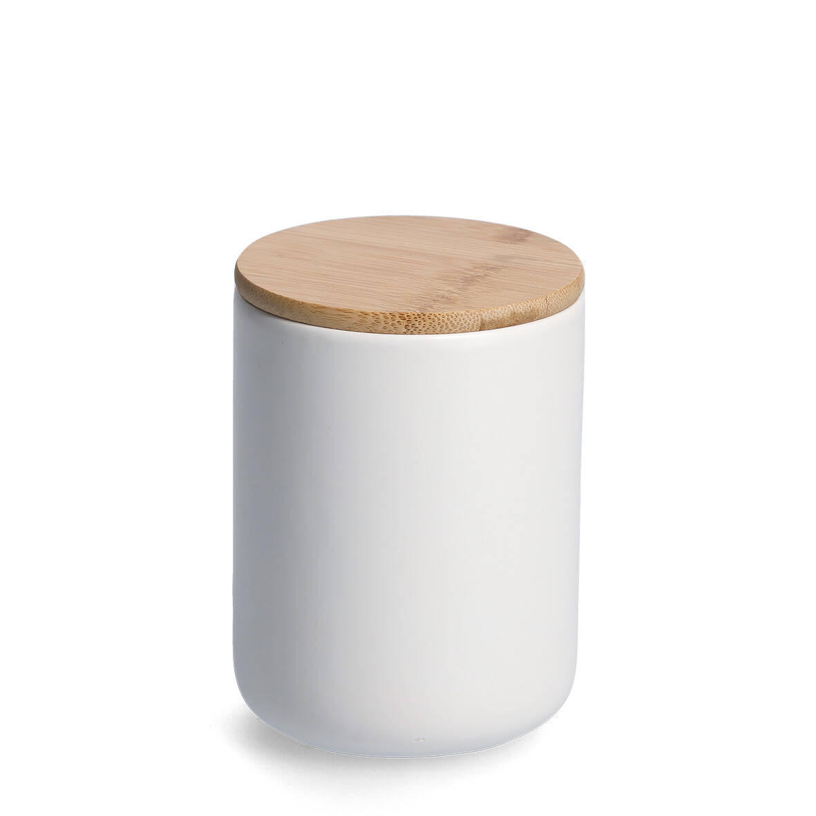 KERAMIKGLAS mit Deckel 670 ml - Weiß, Keramik (10/13.5/10cm)