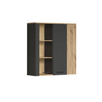 VITRINE Esteban Anthrazit - Anthrazit, Holzwerkstoff (90/99/34cm) - Trendteam