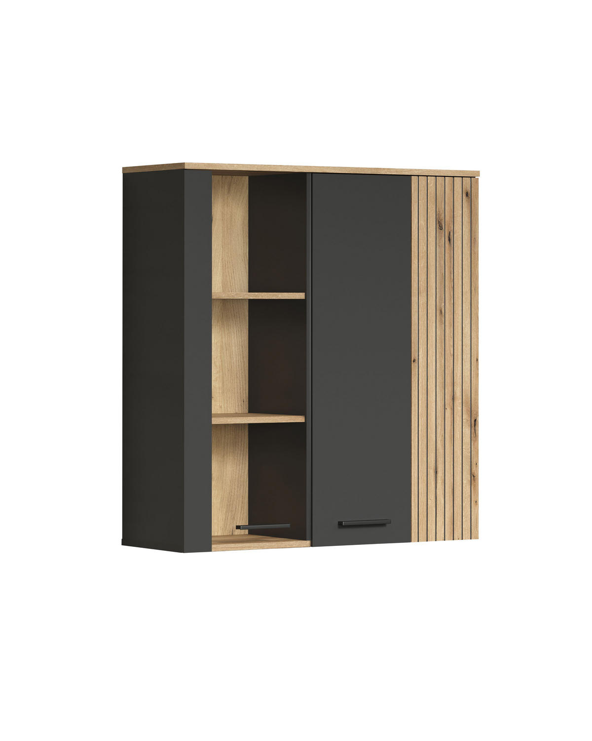 VITRINE Esteban Anthrazit - Anthrazit, Holzwerkstoff (90/99/34cm) - Trendteam