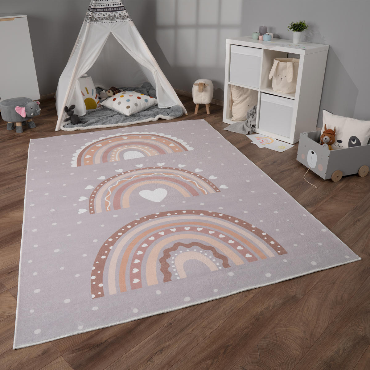 KINDERTEPPICH 160/220 cm Eliz 392 - Grau, Textil (160/220cm) - Paco Home