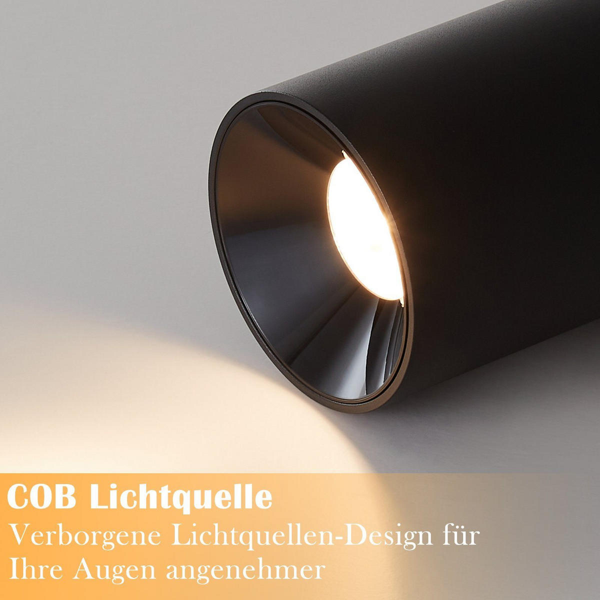 LED-SPOTLEUCHTE Kraft 6/6/7 cm - Schwarz, Metall (5.5cm) - Nettlife