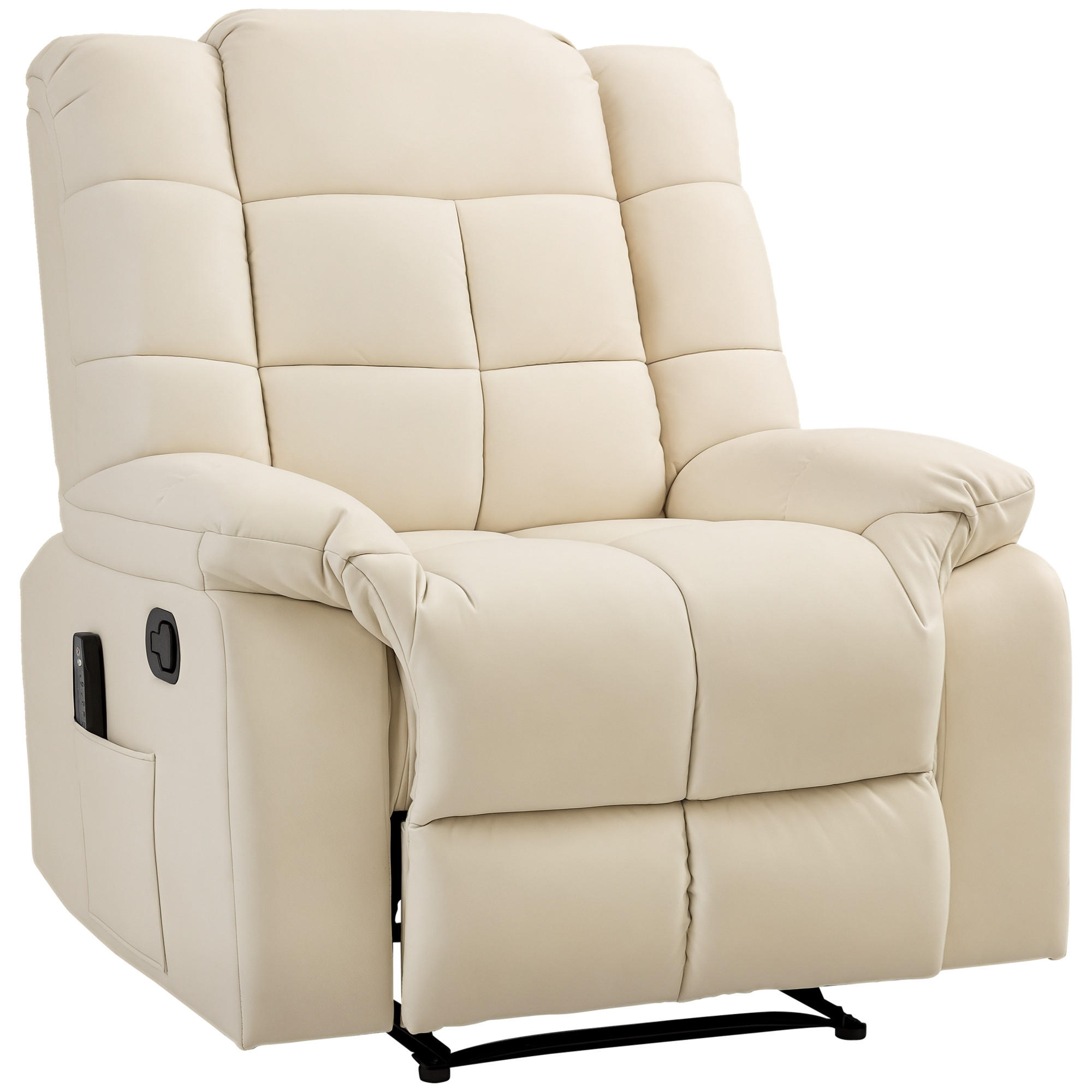 MASSAGESESSEL DE-15377 8 Massagepunkte mit manueller Neigung - Creme, Metall (99/99/94cm) - ComfortXL