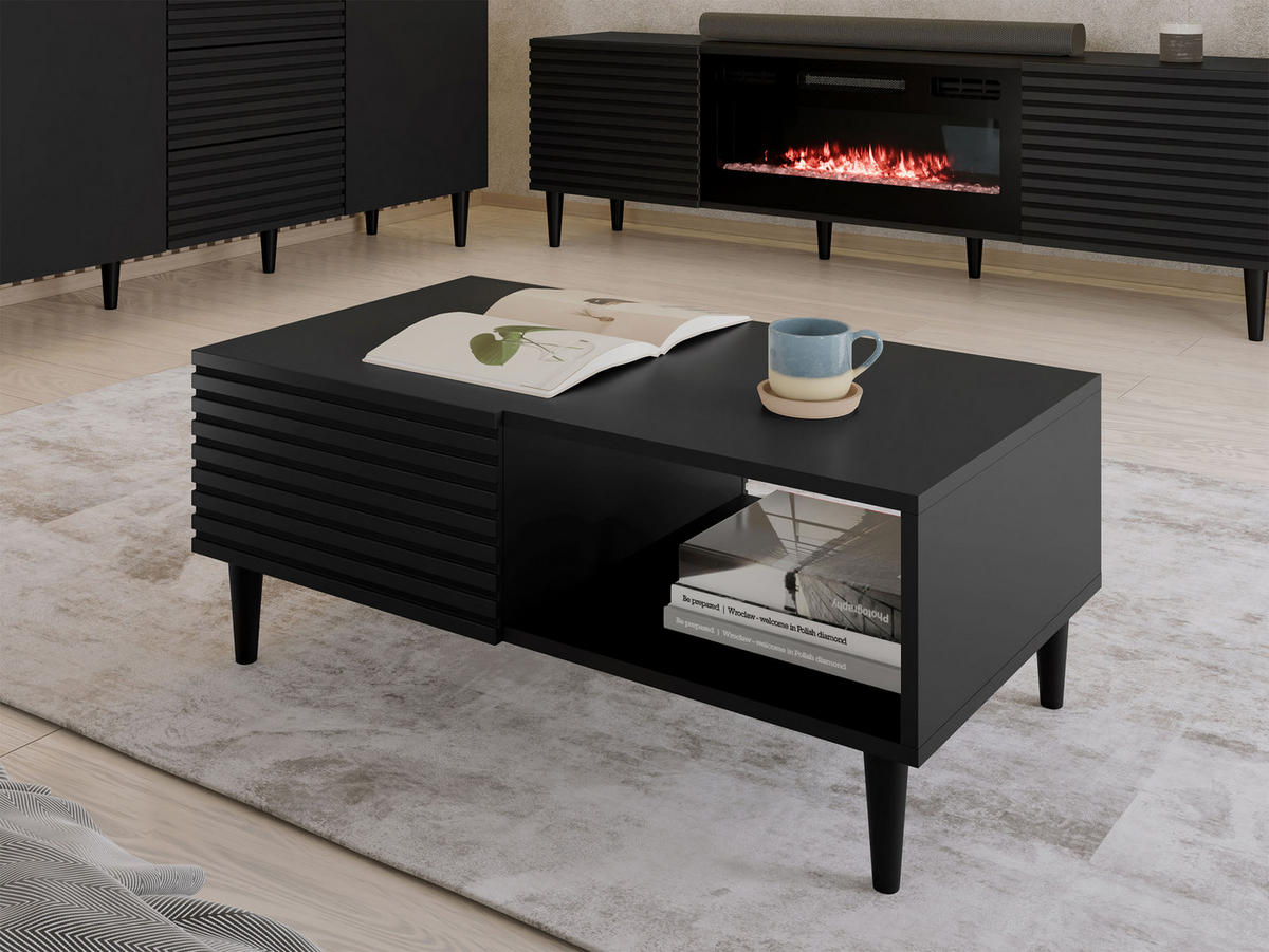 COUCHTISCH Nakomo - Schwarz, Holz/Holzwerkstoff (52/100/41cm) - MIRJAN24