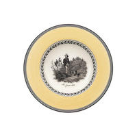 SUPPENTELLER Audun Chasse weiß-grau-gelb ø 24,2 cm - Gelb/Weiß, Keramik (24.2cm) - Villeroy & Boch