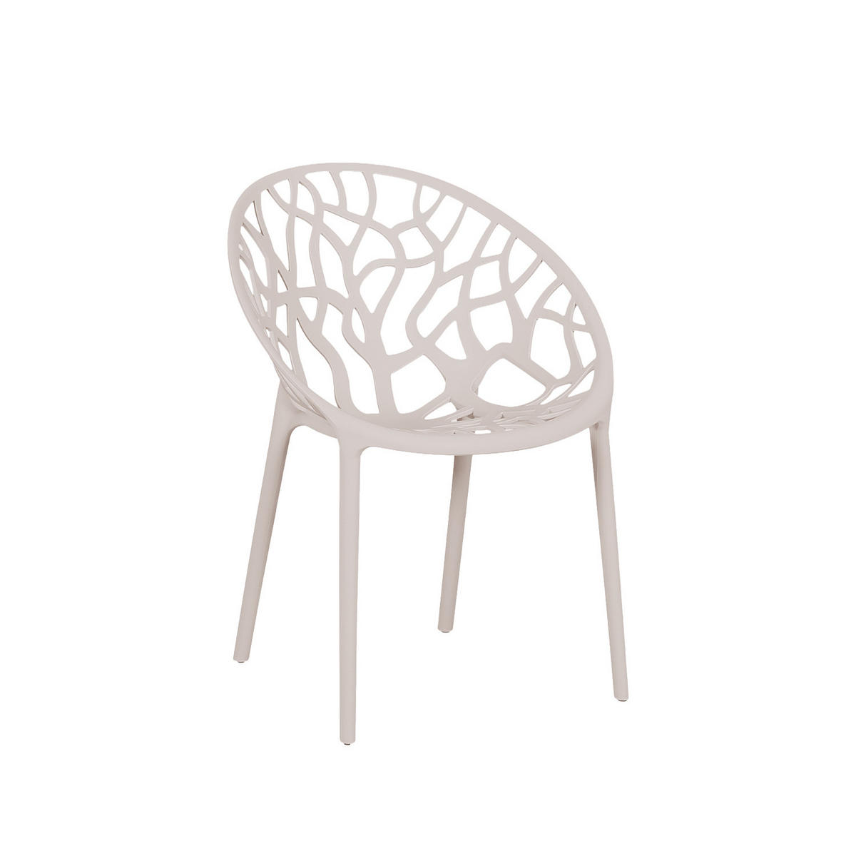 STUHL FÜR DRAUSSEN Rhona Beige 52 cm x 79 cm - Beige, Kunststoff (52/79/60cm) - Klast Home