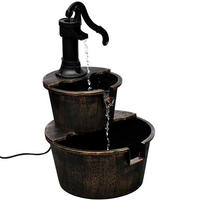 KASKADENBRUNNEN Handwasserpumpe-Design - Bronzefarben, Kunststoff (41/47/69cm) - vidaXL