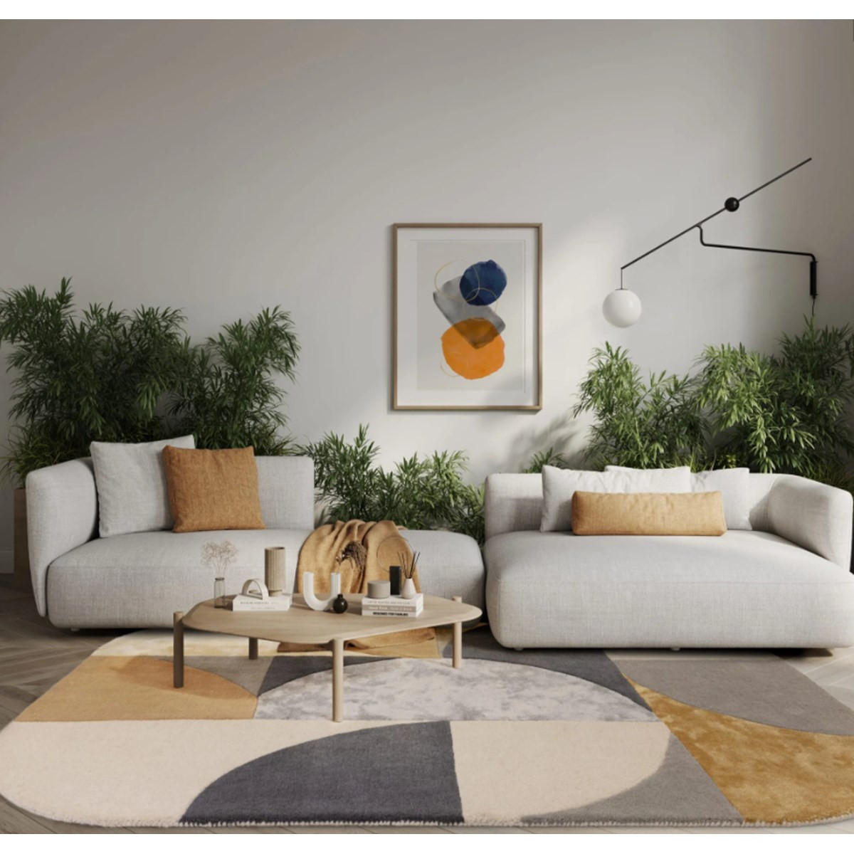 TEPPICH Moderner aus Wolle für Wohn- und Schlafzimmer LAVO Gelb 200 x 300 cm - Gelb, Naturmaterialien (200/300cm) - Novatrend