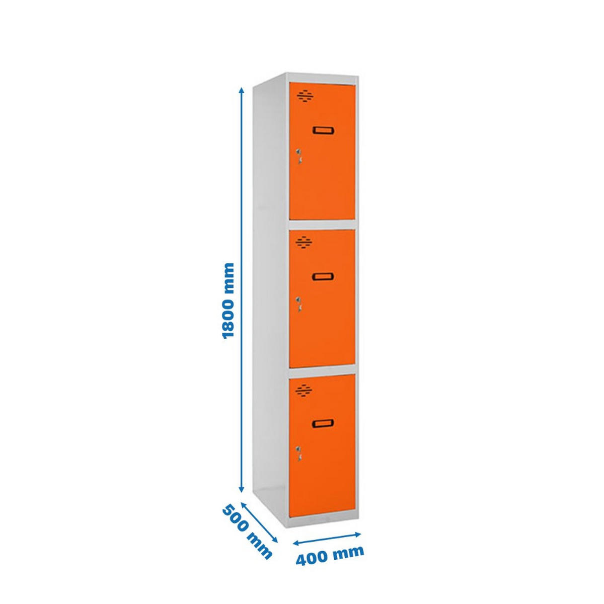 SPIND Amego HxBxT 180x40x50 cm 3 Abteile Grundmodul Grau-Orange - Grau, Metall (40/180/50cm) - PROREGAL