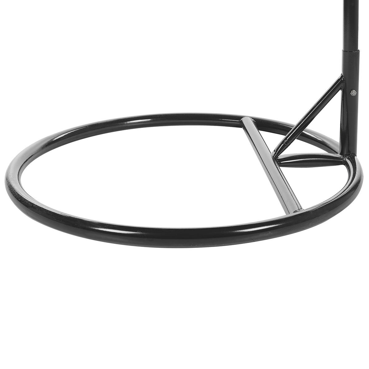 HÄNGESESSEL mit Gestell PE Rattan natürlich 95 cm Atri II - Beige, Kunststoff (95/200/95cm) - Beliani