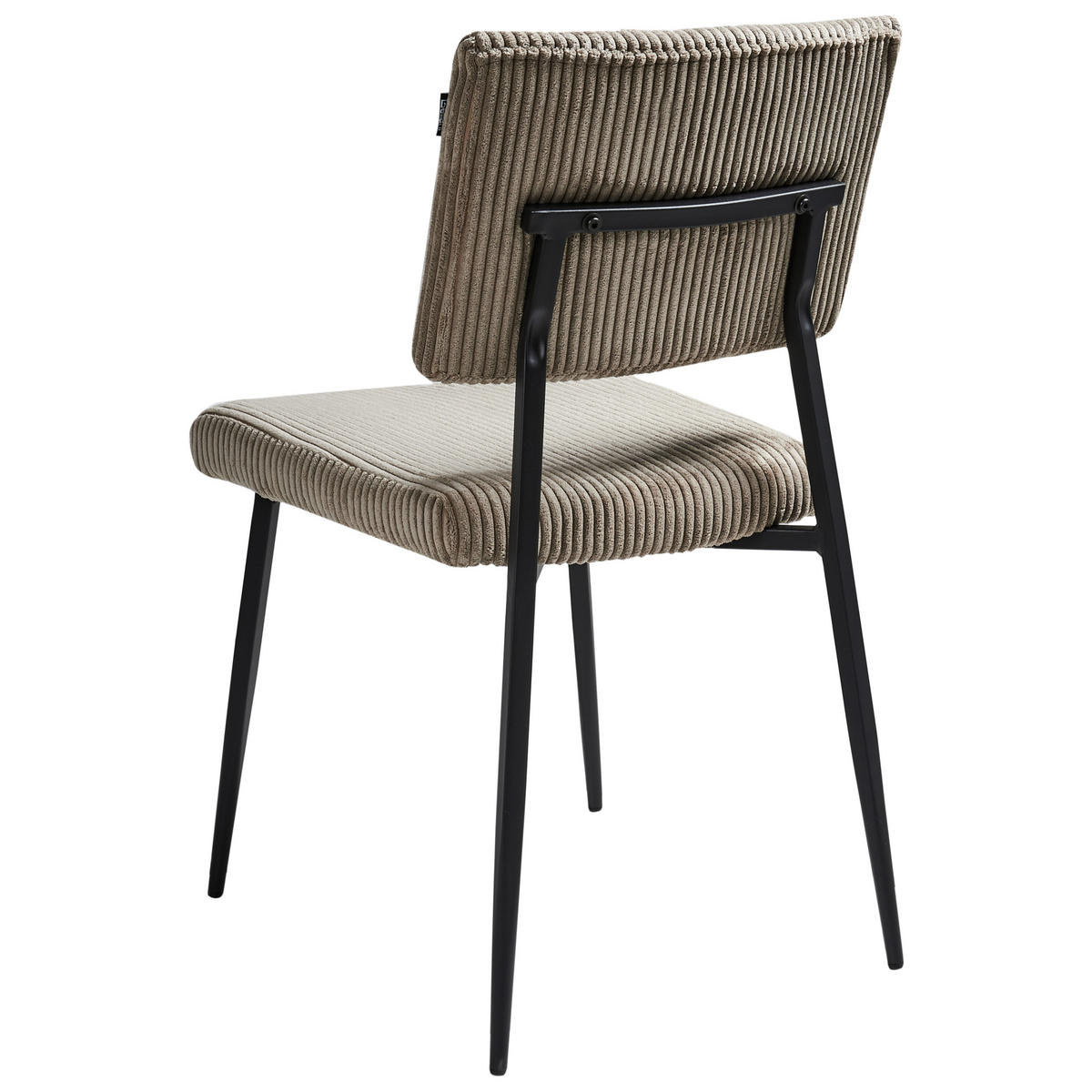 ESSZIMMERSTUHL 2er-Set Taupe Sturgis - Taupe/Schwarz, Textil (47/87/54cm) - Beliani