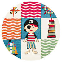 KINDER TEPPICH SAVONA KIDS PIRATENWELT RUND - Multicolor, Textil (160/160cm) - Pergamon