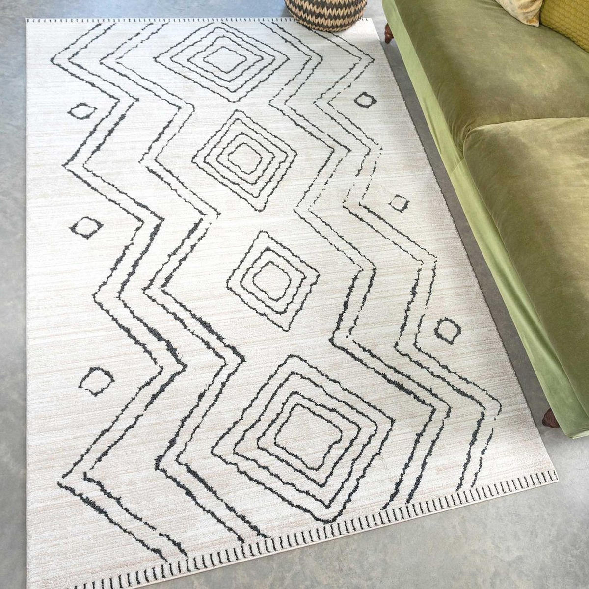 VINTAGE-TEPPICH Medini Neva Creme - Beige, Textil (119/170cm) - Kukoon Rugs