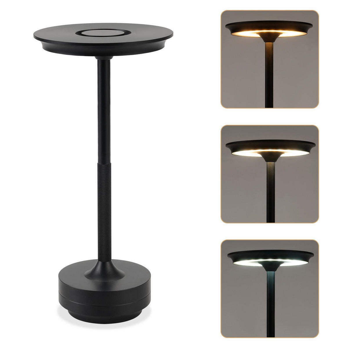 LED stolní lampa Abendroth 27/12,8/12,8 cm - černá, kov (27/12.8/12.8cm) - Nettlife