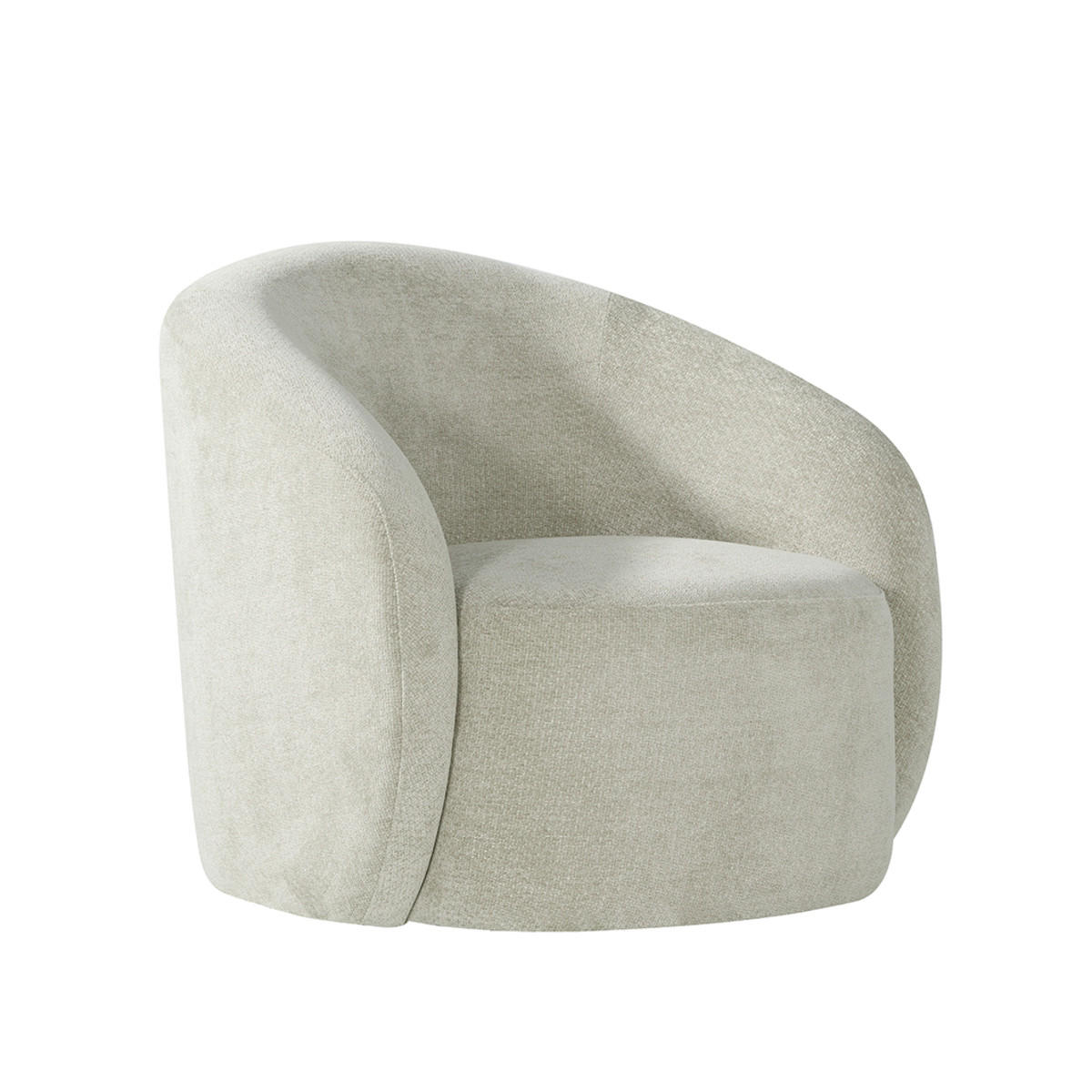 SESSEL Alby Beige 88/82/81 cm - Weiß, Textil (82/81/88cm) - LABEL51