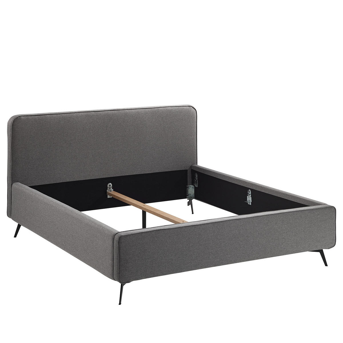 POLSTERBETT - Grau, Textil (180/200cm) - home24