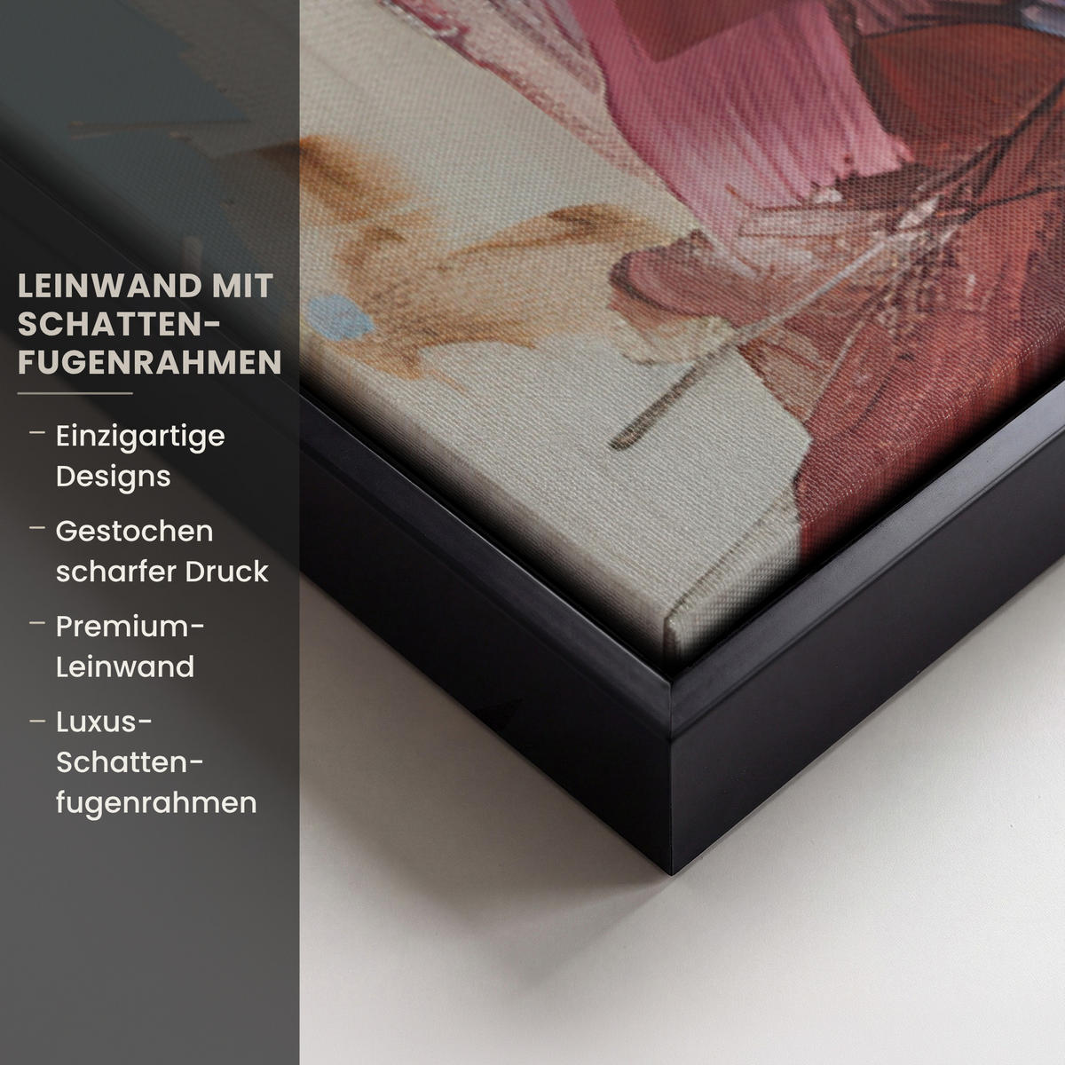 LEINWAND Bilder mit Rahmen - Frau - Lackierung - Porträt - Modern - 60x90 - Altrosa, Textil (60/90cm) - MuchoWow