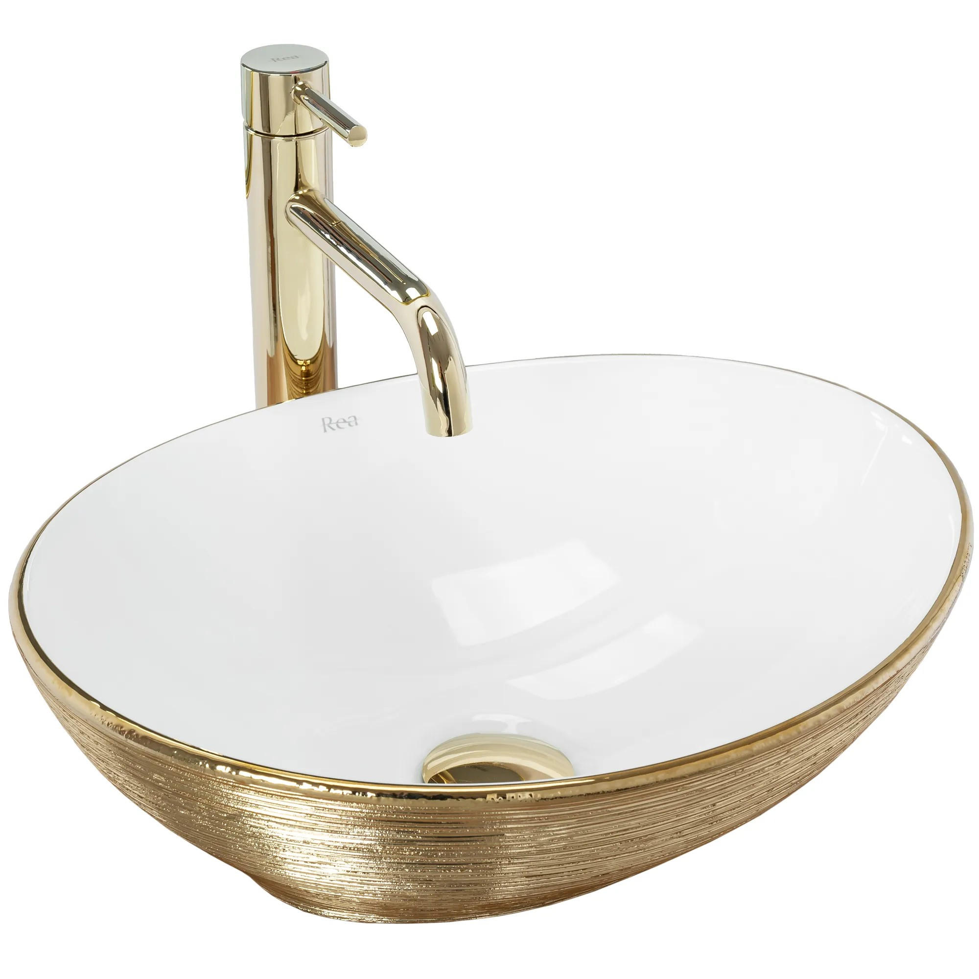 REA Aufsatzwaschbecken Gold 34.5x15x41 cm