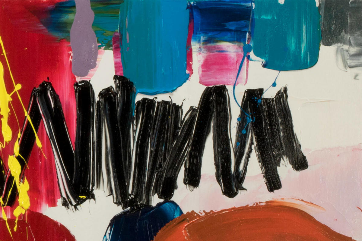 ACRYLBILD HANDGEMALT 150/50 cm - Weiß, Holz/Textil (150/50cm) - KUNSTLOFT