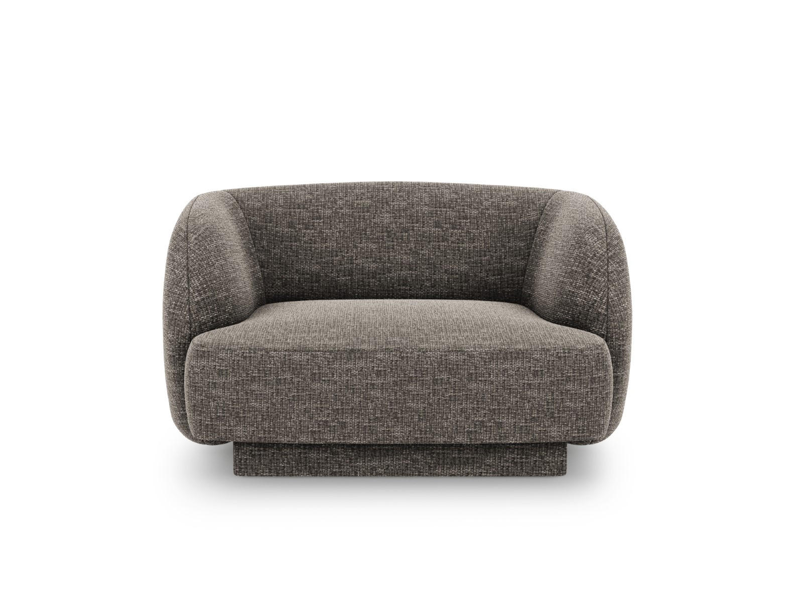 SESSEL Miley aus Chenille-Stoff grau - Grau, Textil (90/70/103cm) - Micadoni