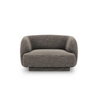 SESSEL Miley aus Chenille-Stoff grau - Grau, Textil (90/70/103cm) - Micadoni