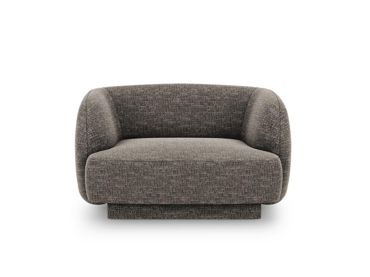 SESSEL Miley aus Chenille-Stoff grau - Grau, Textil (90/70/103cm) - Micadoni