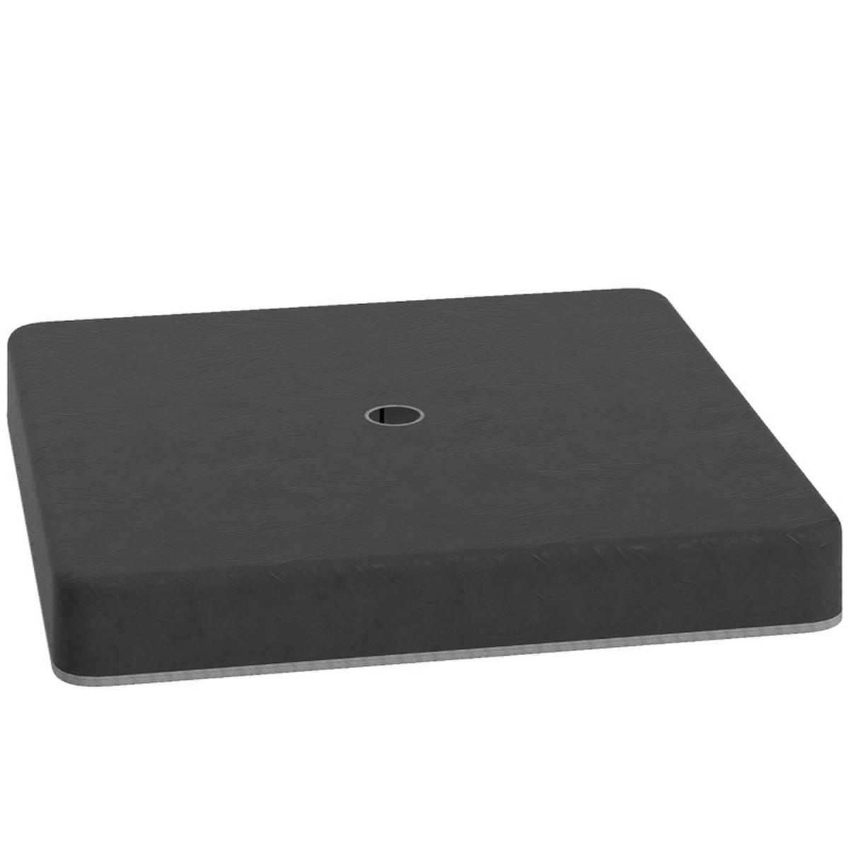 SONNENSCHIRMSTÄNDER befüllbar 89x89 cm Kunststoff schwarz - Schwarz, Kunststoff (89/89cm) - LEBENLANG