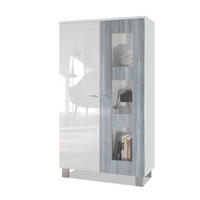 VITRINE Denjo Tür in Avola-Anthrazit - Anthrazit, Holzwerkstoff (71/129/35cm) - Vladon