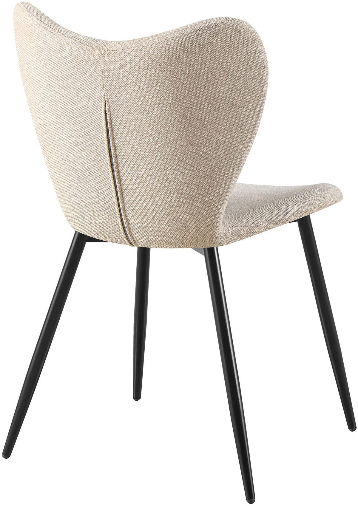 ESSZIMMERSTUHL Stoff Creme - Creme/Schwarz, Textil/Metall (50/80/58cm) - CLP