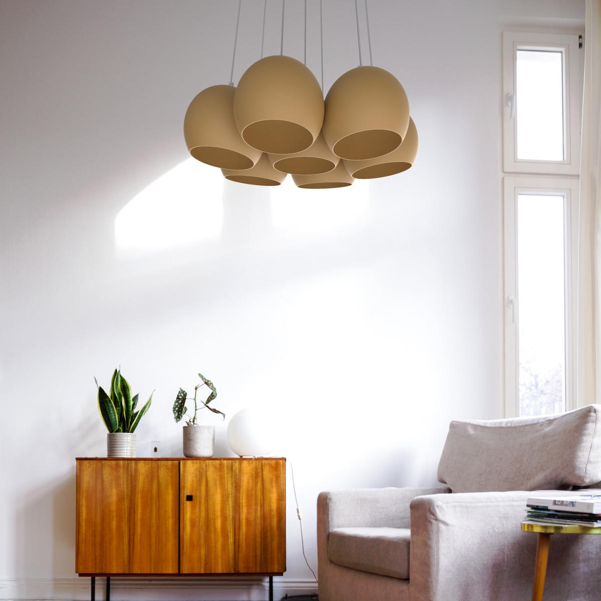 HÄNGELEUCHTE - Goldfarben, Metall (25/25/20cm) - Lumicom