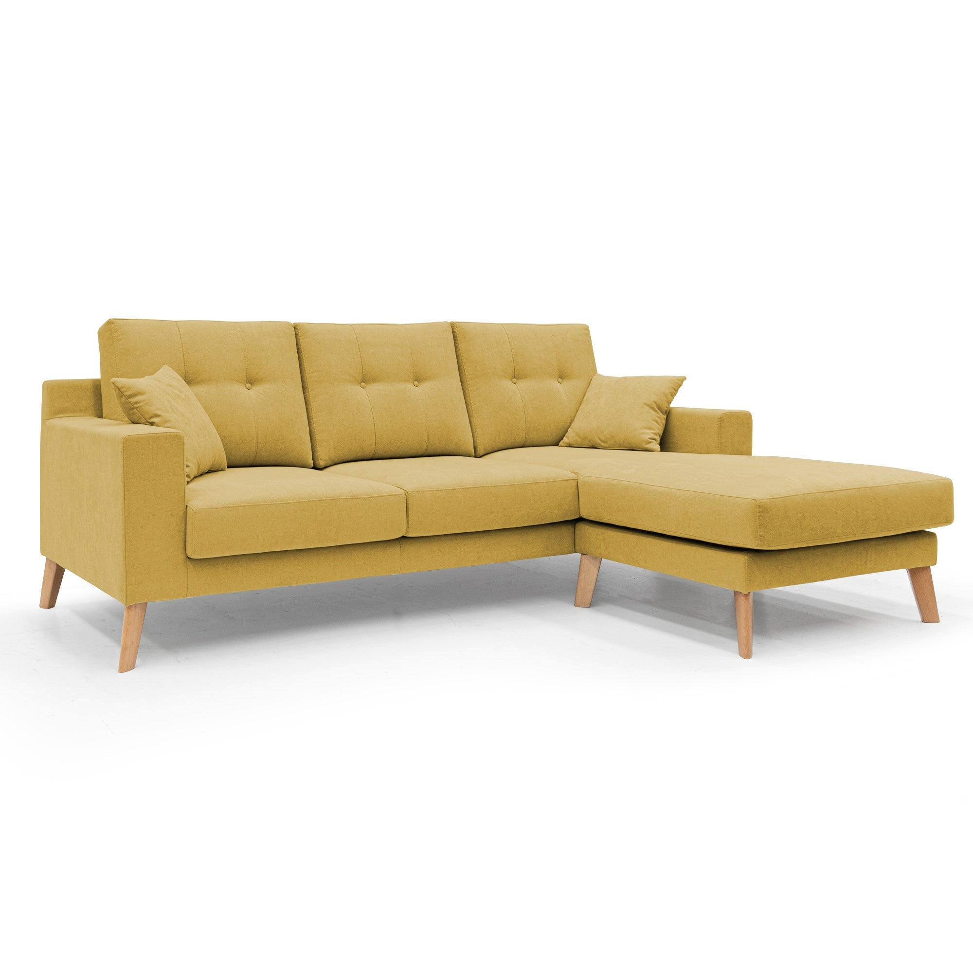 Divani.store Ecksofa Gelb 237x91 cm
