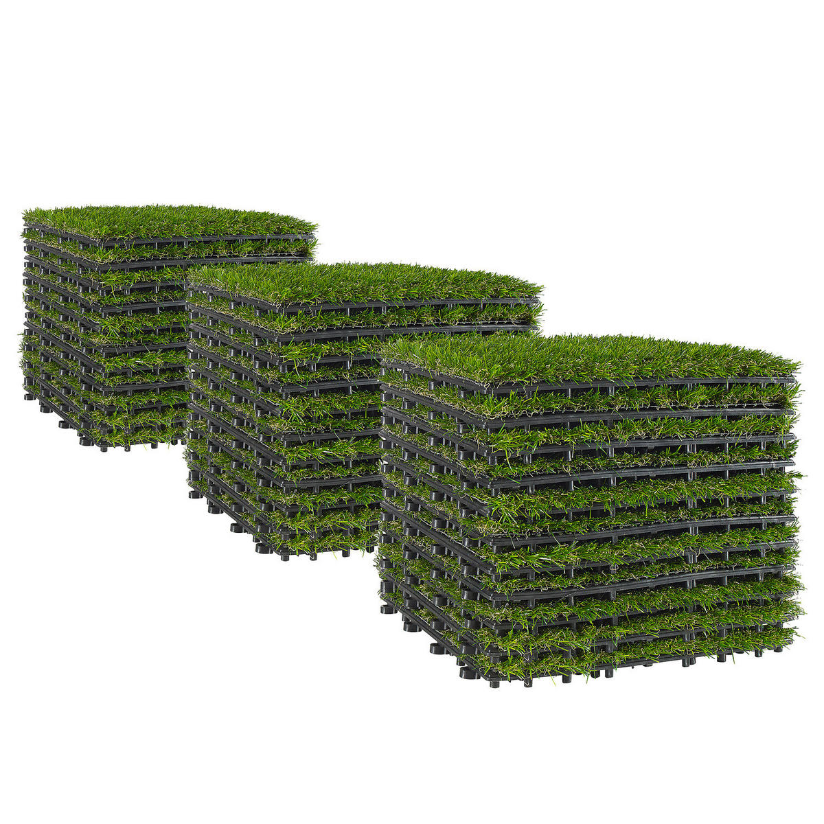 TERRASSENFLIESE - Grün - 33er-Set - Grün, Kunststoff (30/30/2.4cm) - home24