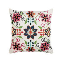 DEKOKISSEN Bunt 50/50 cm Bahraich - Multicolor, Naturmaterialien/Textil (50/50cm) - Beliani