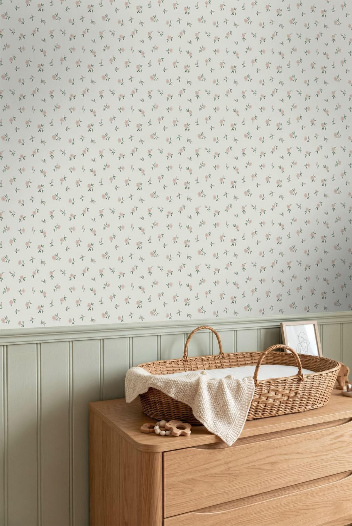 TAPETE Blumenmuster 50 x 900 cm - Blau, Papier (50/900cm) - ESTAhome