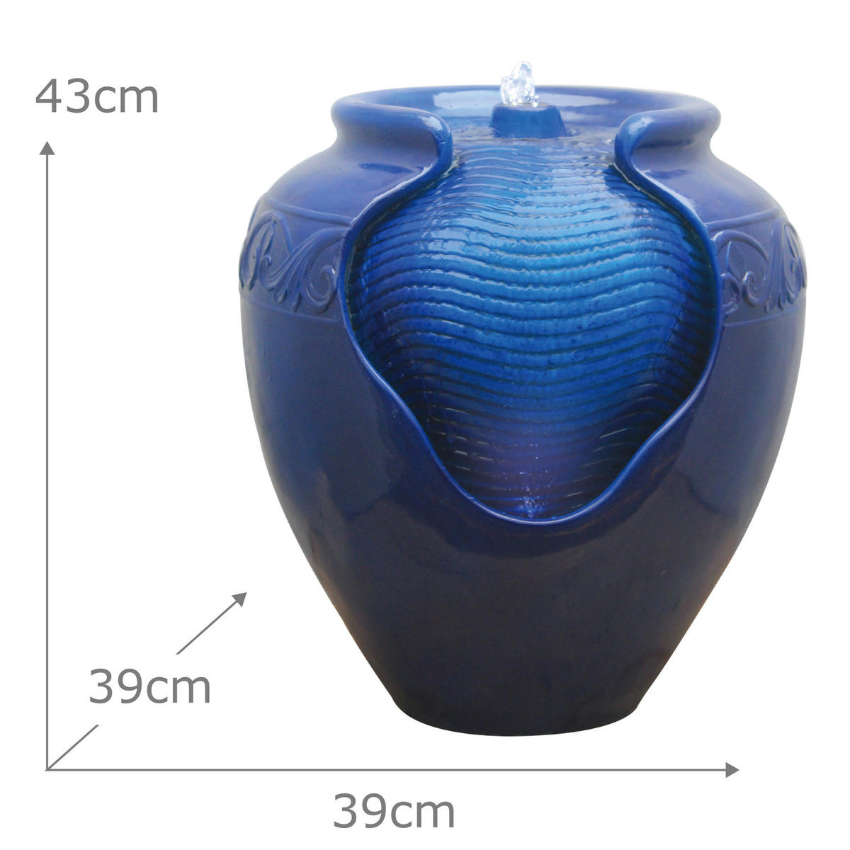 GARTENBRUNNEN Blau - Blau, Kunststoff (43/39/43cm) - Teamson Home