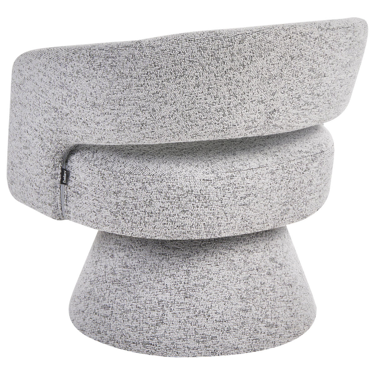 DREHSESSEL Grau Eidal - Grau, Textil (68/71/68cm) - Beliani