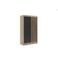 KLEIDERSCHRANK VILAN mit Lamel/LED - 120 cm - Sonoma Eiche|Eiche Wotan - Eiche Wotan/Sonoma Eiche, Holzwerkstoff (120/215/61cm) - ALTDECOR