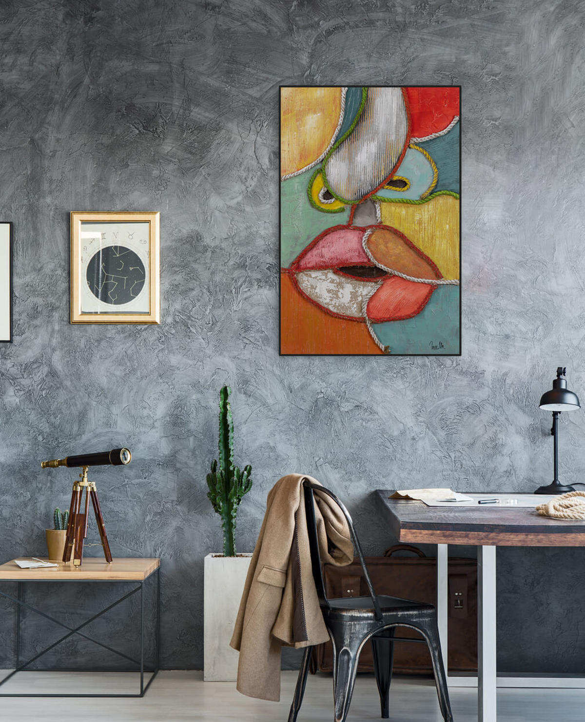 ACRYLBILD HANDGEMALT 60/90 cm - Multicolor, Holz/Textil (60/90cm) - KUNSTLOFT