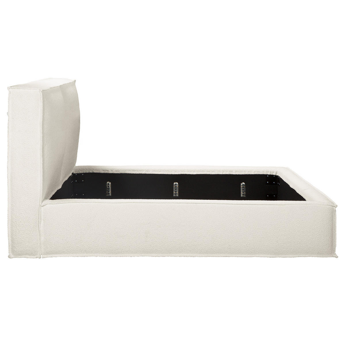 POLSTERBETT - Weiß, Textil (140/200cm) - home24