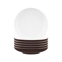 SUPPENTELLER Sento Home Pure Colors Chocolate Brown ø 21,3 cm 6er Set - Dunkelbraun, Keramik (21.3cm) - Seltmann Weiden